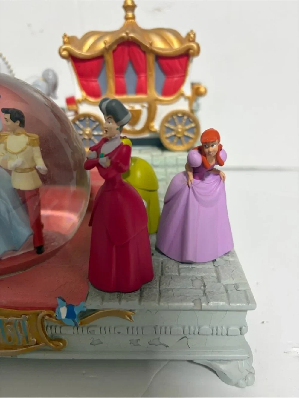 Disney Store Cinderella Royal Wedding Musical Snow Globe “So This Is Love” Works